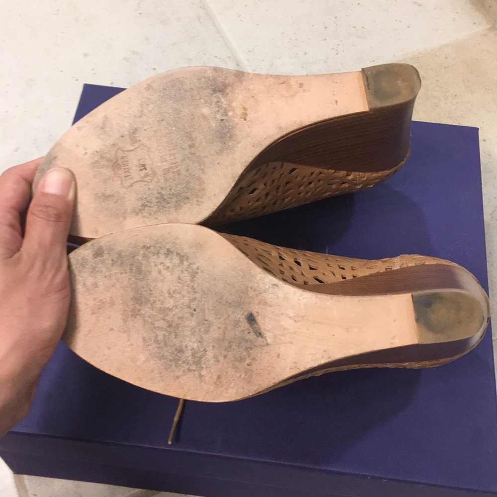 Stuart Weitzman Perforated Open Toe Bootie - image 5